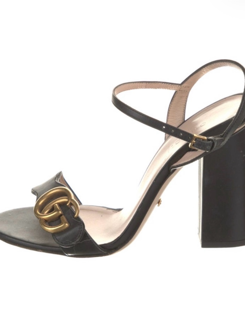 Gucci double G logo leather sandals